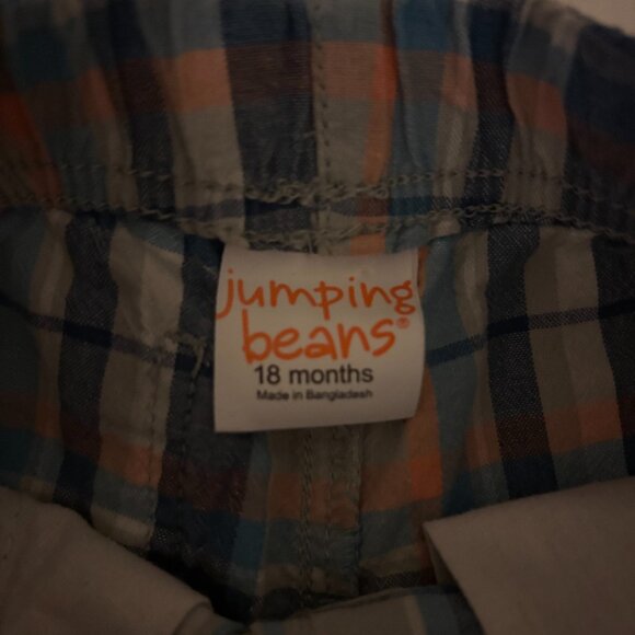 Jumping Beans 18 months boys blue, orange & white shorts w/elastic waist - Picture 3 of 3